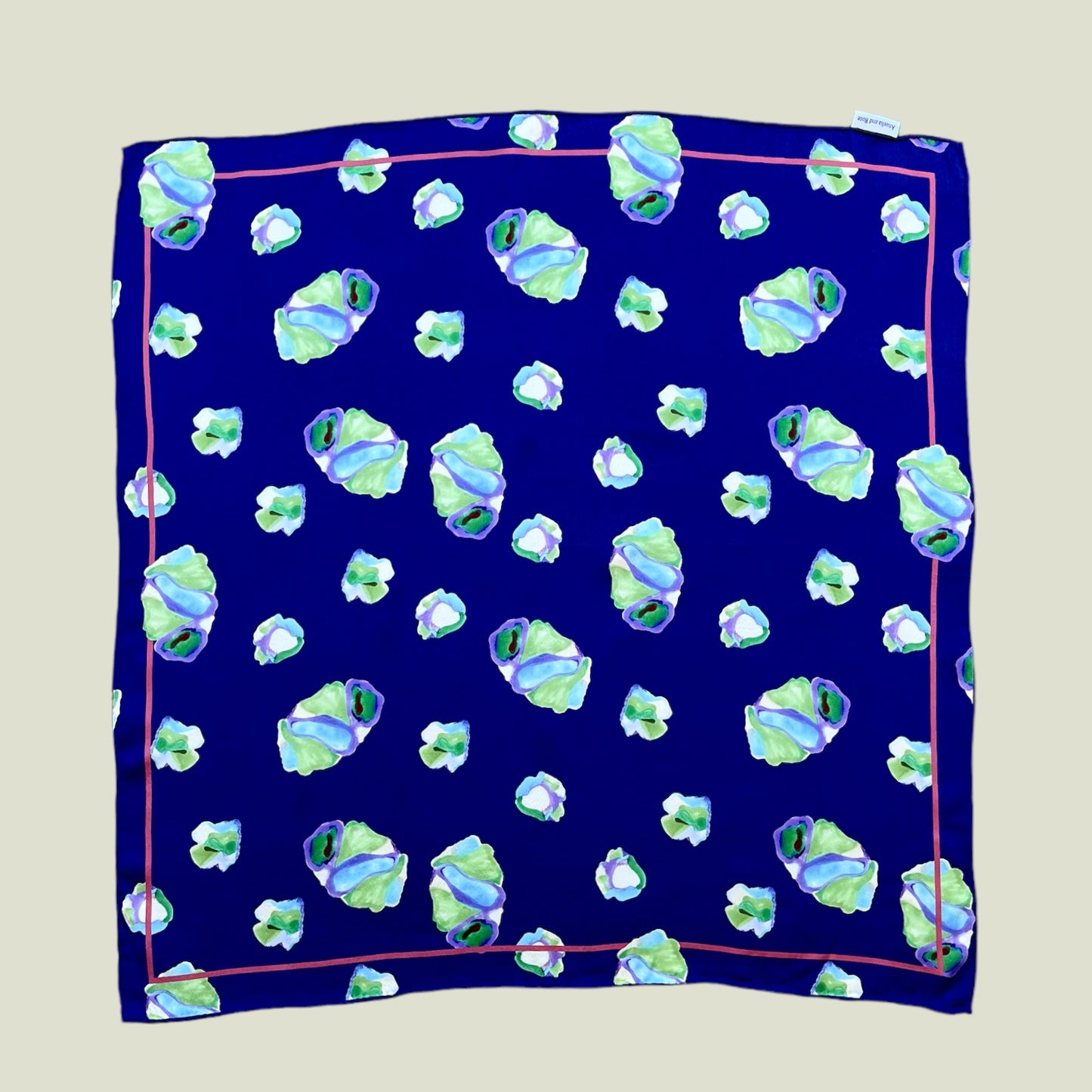 Foulard Bleu Paon