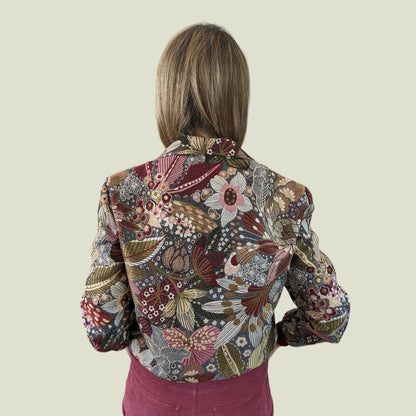 Veste Rouge à Fleurs