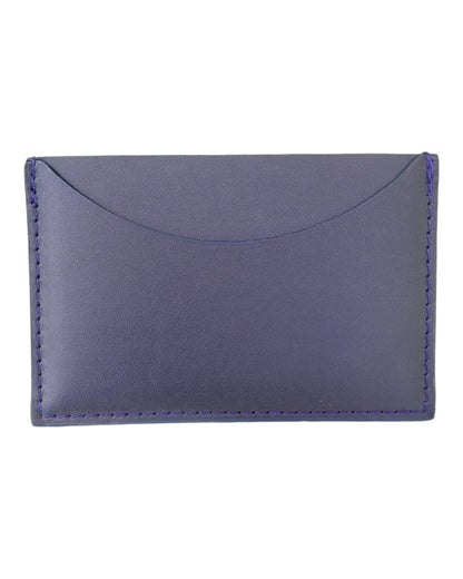 Porte-cartes en cuir bleu